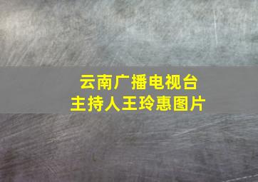 云南广播电视台主持人王玲惠图片