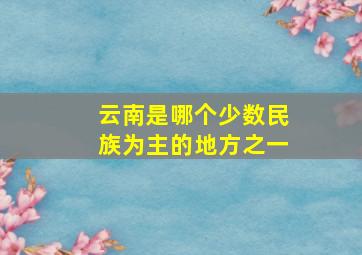 云南是哪个少数民族为主的地方之一