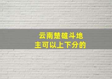 云南楚雄斗地主可以上下分的