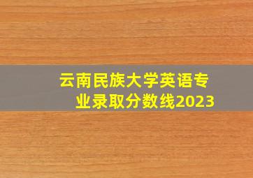 云南民族大学英语专业录取分数线2023