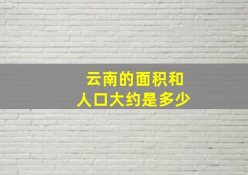 云南的面积和人口大约是多少