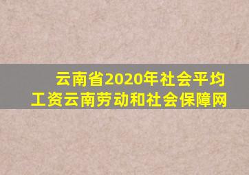 云南省2020年社会平均工资云南劳动和社会保障网