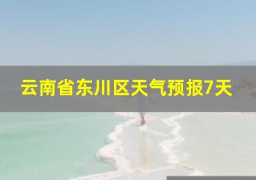 云南省东川区天气预报7天