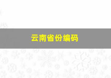 云南省份编码