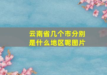 云南省几个市分别是什么地区呢图片