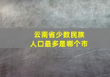 云南省少数民族人口最多是哪个市