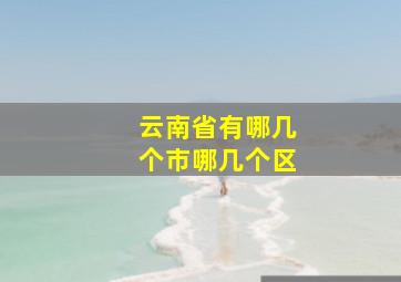 云南省有哪几个市哪几个区