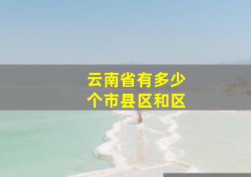 云南省有多少个市县区和区