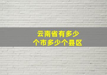 云南省有多少个市多少个县区