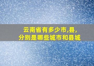 云南省有多少市,县,分别是哪些城市和县城