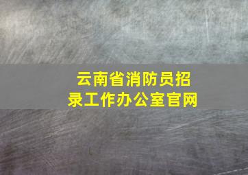 云南省消防员招录工作办公室官网