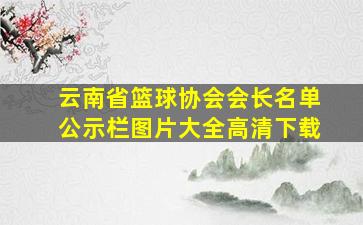 云南省篮球协会会长名单公示栏图片大全高清下载