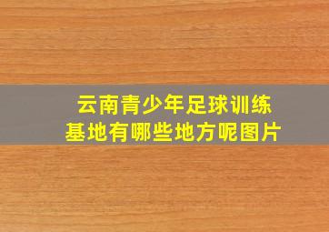 云南青少年足球训练基地有哪些地方呢图片