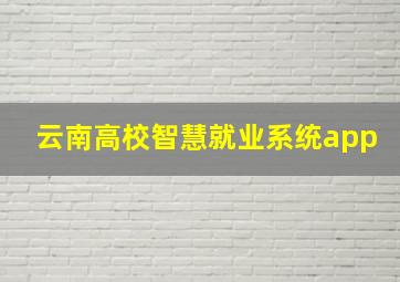 云南高校智慧就业系统app