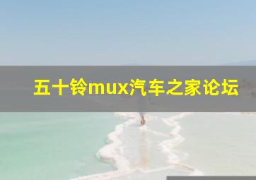 五十铃mux汽车之家论坛