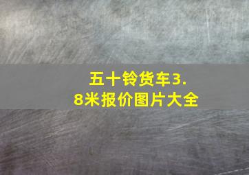 五十铃货车3.8米报价图片大全