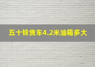 五十铃货车4.2米油箱多大