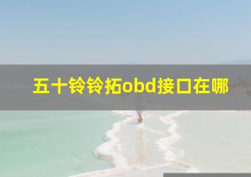 五十铃铃拓obd接口在哪