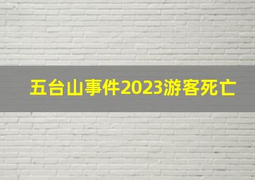 五台山事件2023游客死亡