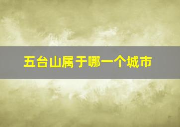 五台山属于哪一个城市