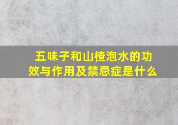 五味子和山楂泡水的功效与作用及禁忌症是什么