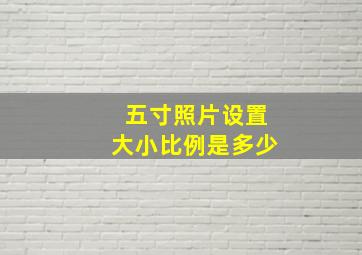 五寸照片设置大小比例是多少