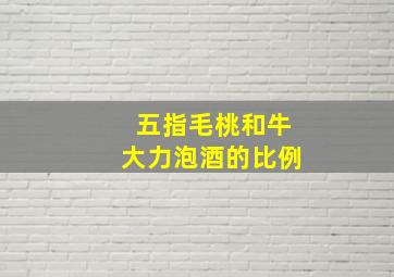 五指毛桃和牛大力泡酒的比例