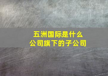 五洲国际是什么公司旗下的子公司