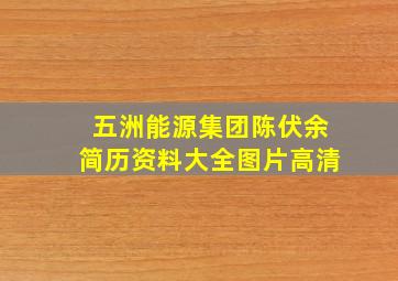 五洲能源集团陈伏余简历资料大全图片高清