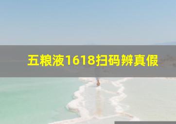 五粮液1618扫码辨真假