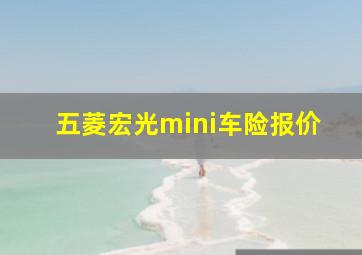 五菱宏光mini车险报价