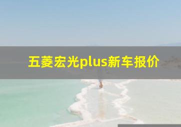 五菱宏光plus新车报价