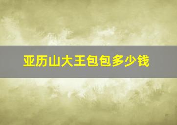 亚历山大王包包多少钱