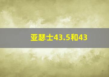 亚瑟士43.5和43