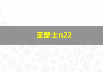 亚瑟士n22