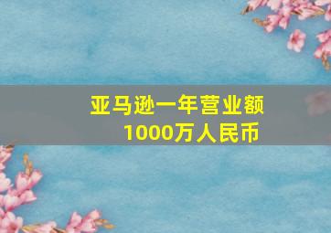 亚马逊一年营业额1000万人民币