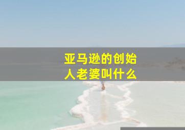 亚马逊的创始人老婆叫什么