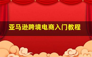 亚马逊跨境电商入门教程