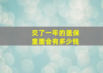 交了一年的医保里面会有多少钱