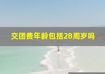 交团费年龄包括28周岁吗