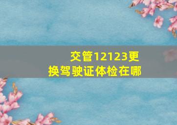 交管12123更换驾驶证体检在哪