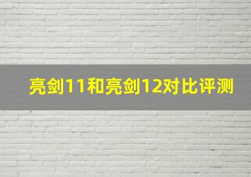 亮剑11和亮剑12对比评测