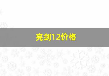 亮剑12价格