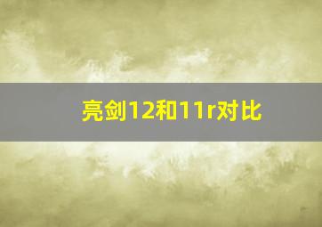 亮剑12和11r对比