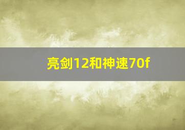 亮剑12和神速70f