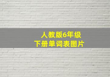 人教版6年级下册单词表图片