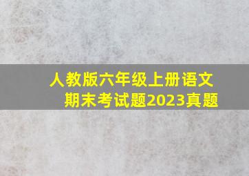 人教版六年级上册语文期末考试题2023真题