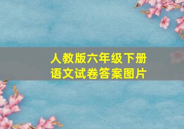 人教版六年级下册语文试卷答案图片