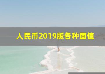 人民币2019版各种面值