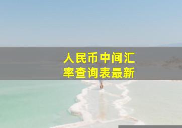 人民币中间汇率查询表最新